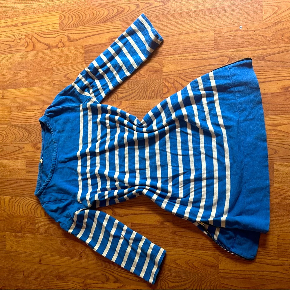 J. Crew Blue & White Striped Dress (XS) - Classic & Preppy
